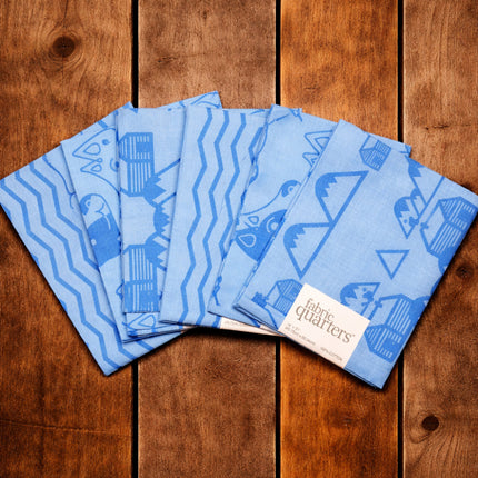 6 Fat Quarters - Cool Breeze Fat Quarter Bundle