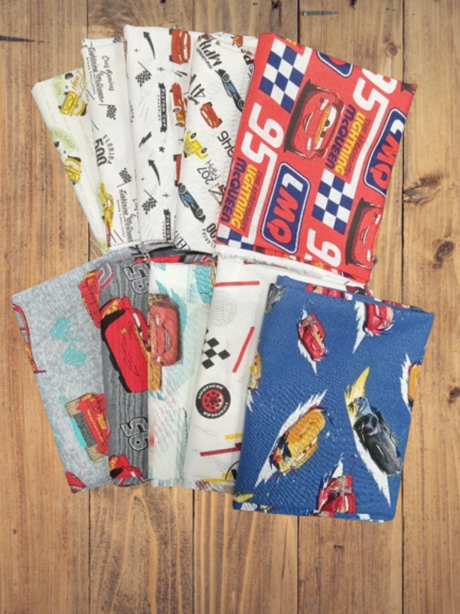 10 Fat Quarters - Assorted McQueen and Friends Fat Quarter Bundle