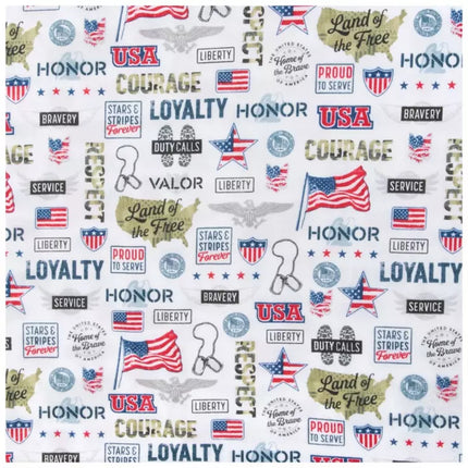United We Stand Flannel Fabric