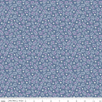 Twinkle Little Star Jasmine Stars Denim Cotton Fabric