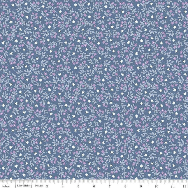 Twinkle Little Star Jasmine Stars Denim Cotton Fabric