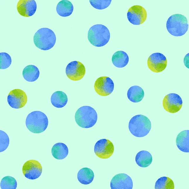 Fun Dots Lime Green Comfy Flannel Fabric