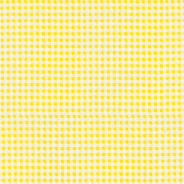 Gingham Plaid Sunshine Flannel Fabric