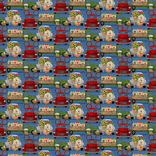 Locally Grown Veggie Delivery Cotton Fabric