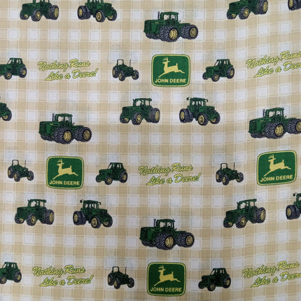 John Deere Small Plaid Cotton Fabric