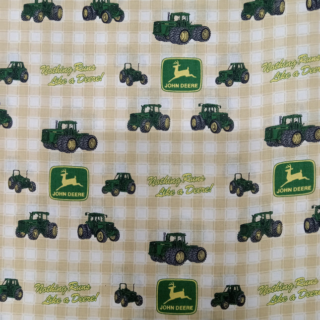 John Deere Small Plaid Cotton Fabric