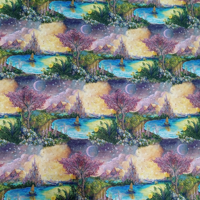 Curtain Valance - World of Wonder Wall Scenic Cotton