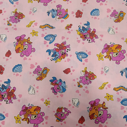 Bear Under the Sea Story Cotton Fabric