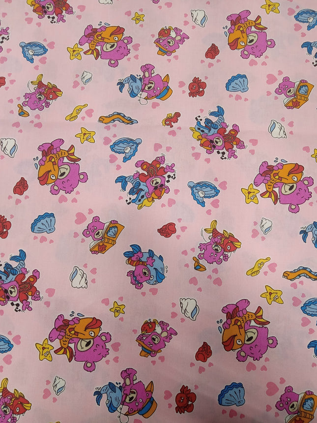 Bear Under the Sea Story Cotton Fabric