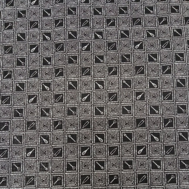 Chef Utensils Cotton Fabric