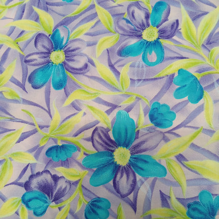 Floral Oasis Pink Cotton Fabric