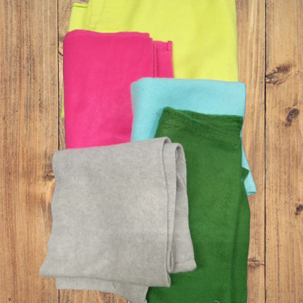 Assorted Solid Fleece Fabric - 1 lb Scrap Bundle