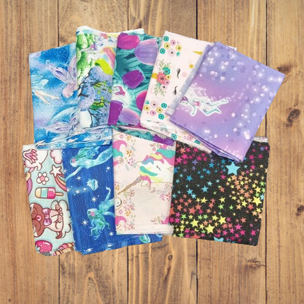 10 Fat Quarters -  Assorted Fantasy Fat Quarter Bundle