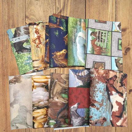 10 Half Yards  - Assorted Horse Half Yard Bundle
