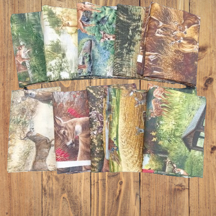 Assorted Deer Fabric - 1 lb Scrap Bundle