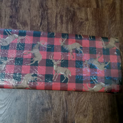 Deer Buffalo Plaid Cotton Fabric by the Bolt