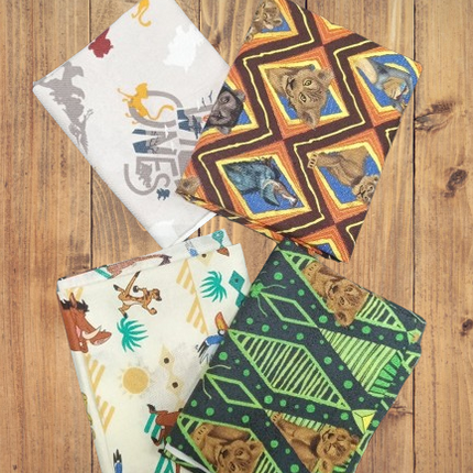 4 Fat Quarters - Assorted Lion Guard Lion King Fat Quarter Bundle