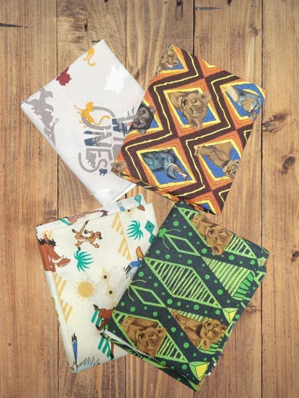 4 Half Yards  -Assorted Lion Guard Lion King Half Yard Bundle