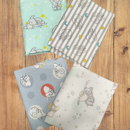 4 Fat Quarters - Assorted Dumbo Fat Quarter Bundle