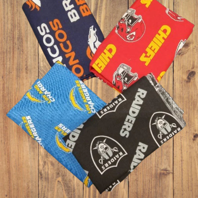 AFC West NFL Cotton Fabric - 1 lb Scrap Bundle