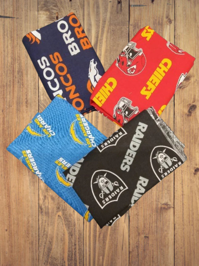 AFC West NFL Cotton Fabric - 1 lb Scrap Bundle