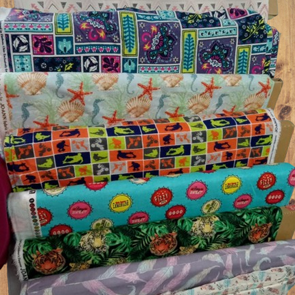 Assorted Flannel - 1/2 Yard Cuts -  10 Prints- Fabric Bundle