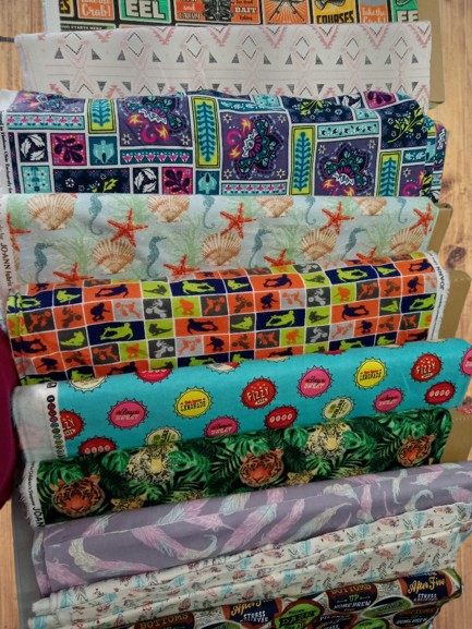 Assorted Flannel - 1/2 Yard Cuts -  10 Prints- Fabric Bundle
