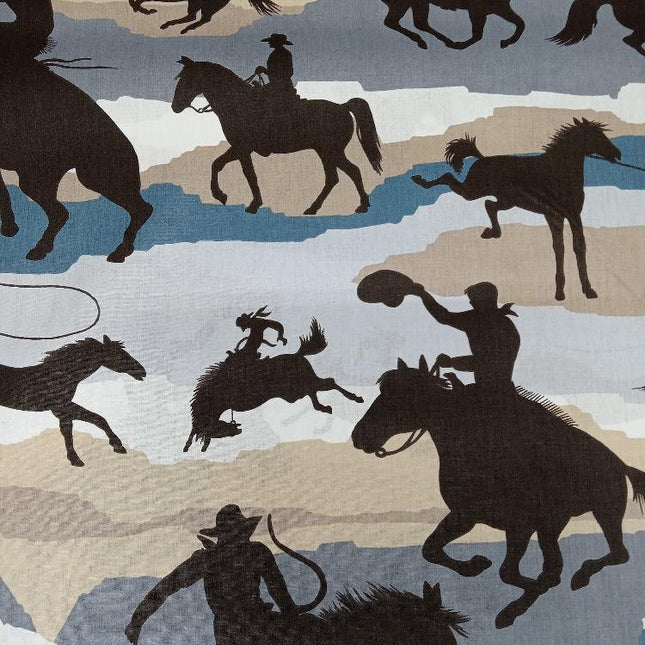 Western Cowboy Poly Cotton 58" Wide Fabric