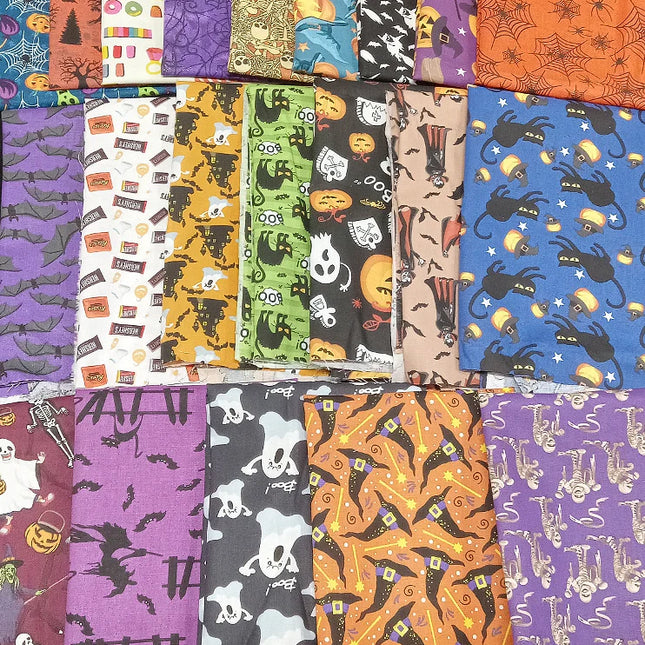 10 Half Yards  - Assorted Halloween Half Yard Bundle