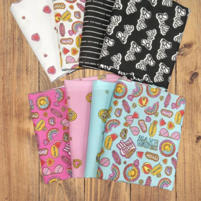Assorted Barbie Flat Fold Assortment 16 Yard Bundle Cotton Fabric