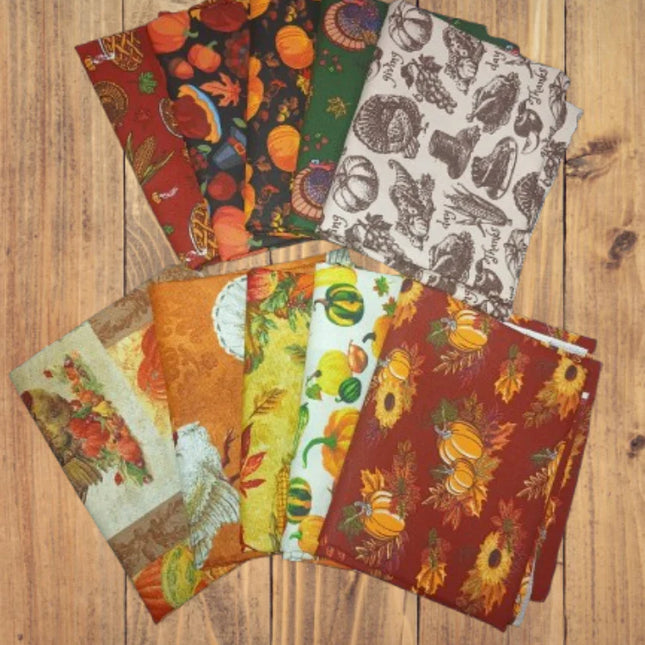 Assorted Harvest Fabric - 1 lb Scrap Bundle