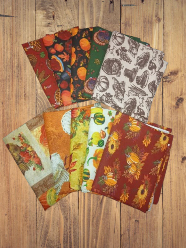 10 Half Yards  - Assorted Harvest Half Yard Bundle