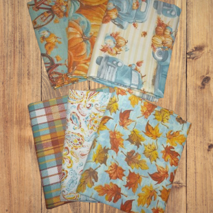 Assorted Pumpkin Please Flat Fold Assortment 18 Yard Bundle Cotton Fabric