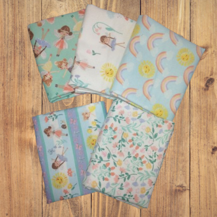 5 Fat Quarters - Assorted Pixie Dust Flannel Fat Quarter Bundle