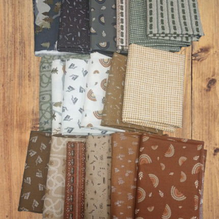 'Round The Mountain Trains 18 Fat Quarter Bundle