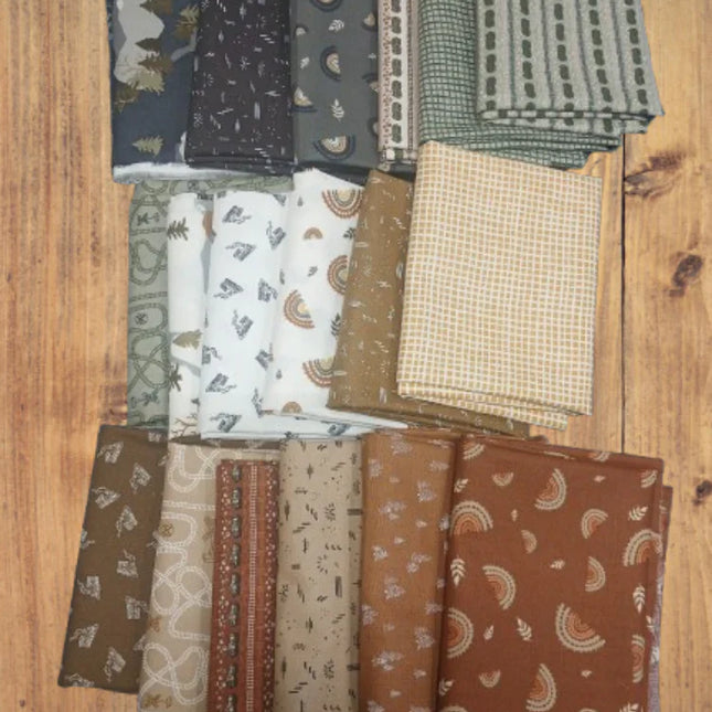 Assorted 'Round the Mountain Cotton - 1/2 Yard Cuts -  10 Prints- Fabric Bundle