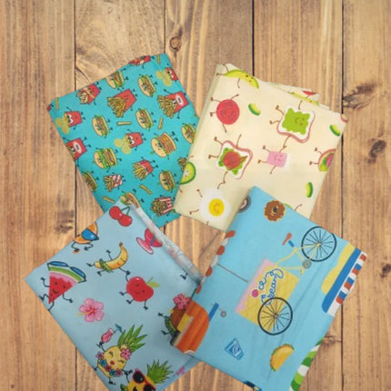 4 Half Yards  -Assorted Lollie's Snacks Half Yard Bundle