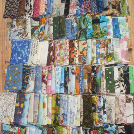 Assorted Novelty Cotton Fabric - 1 lb Fat Quarter Bundle