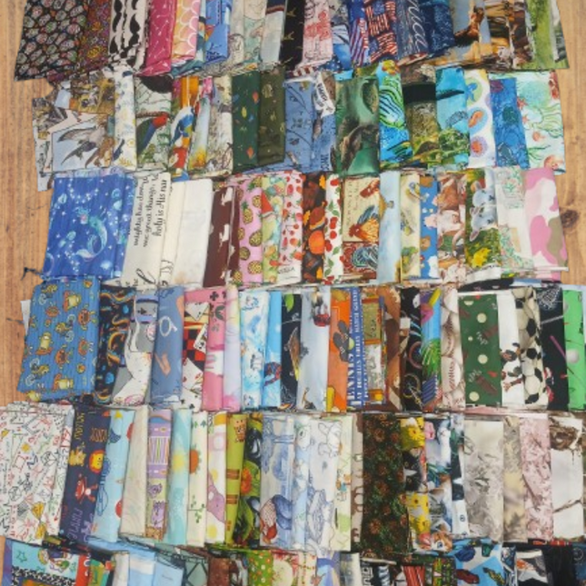Assorted Novelty Cotton Fabric - 1 lb Fat Quarter Bundle