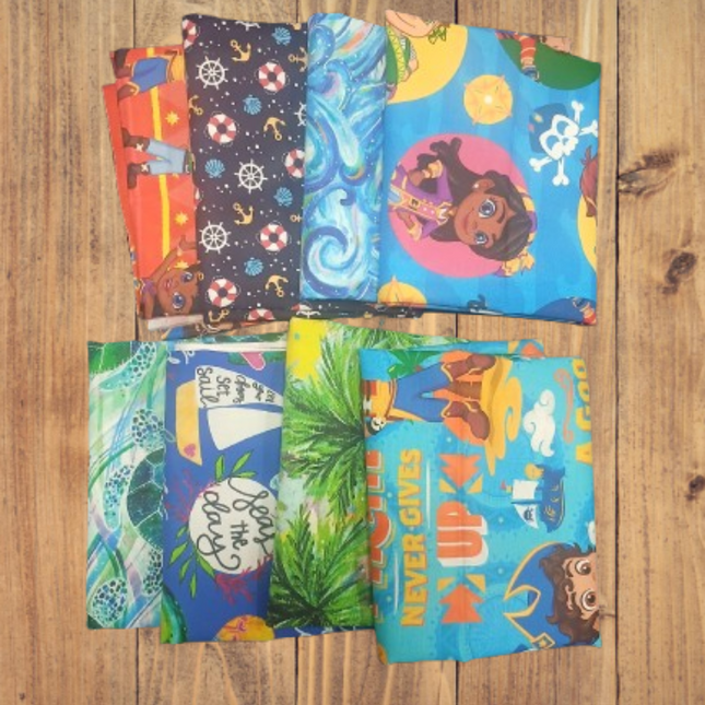 8 Fat Quarters -  Assorted Santiago of the Sea Fat Quarter Bundle