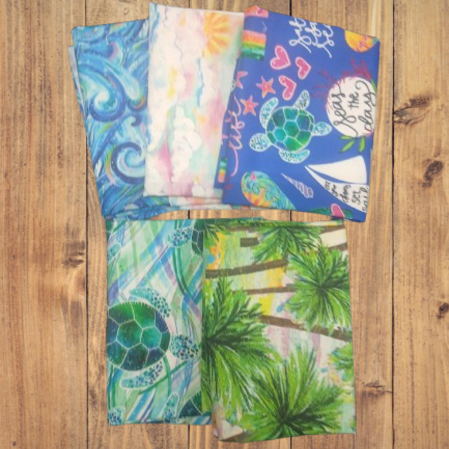 5 Fat Quarters -  Assorted Seas The Day Fat Quarter Bundle
