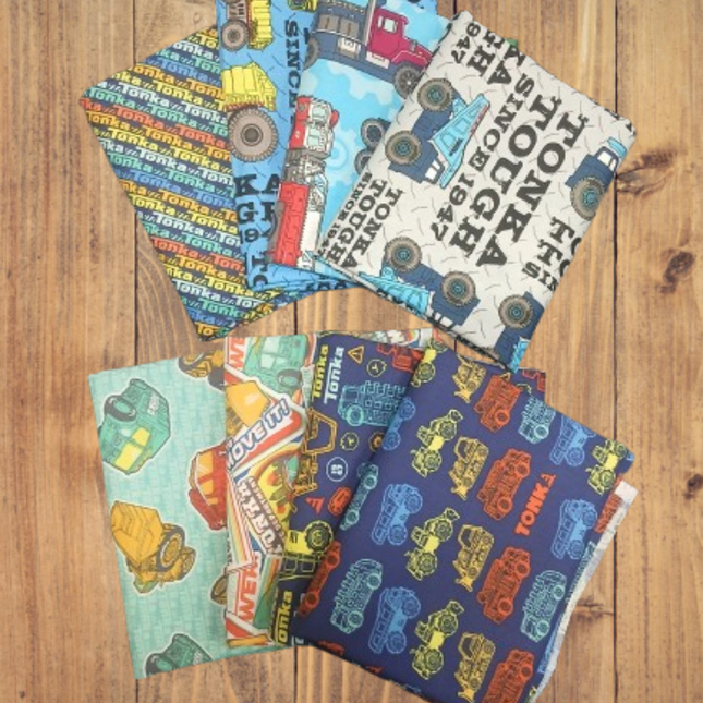 8 Fat Quarters - Assorted Tonka Tough Fat Quarter Bundle