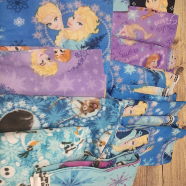 Assorted Frozen Fleece Fabric - 3 lb Scrap Bundle