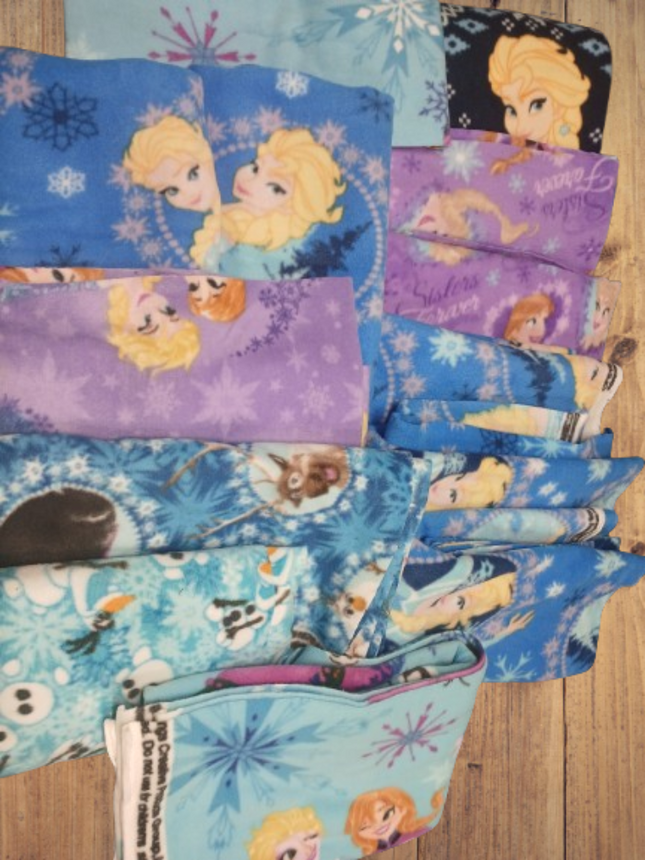 Assorted Frozen Fleece Fabric - 3 lb Scrap Bundle
