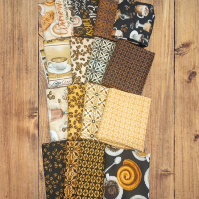 For the Love Of Coffee 17 Fat Quarter Bundle