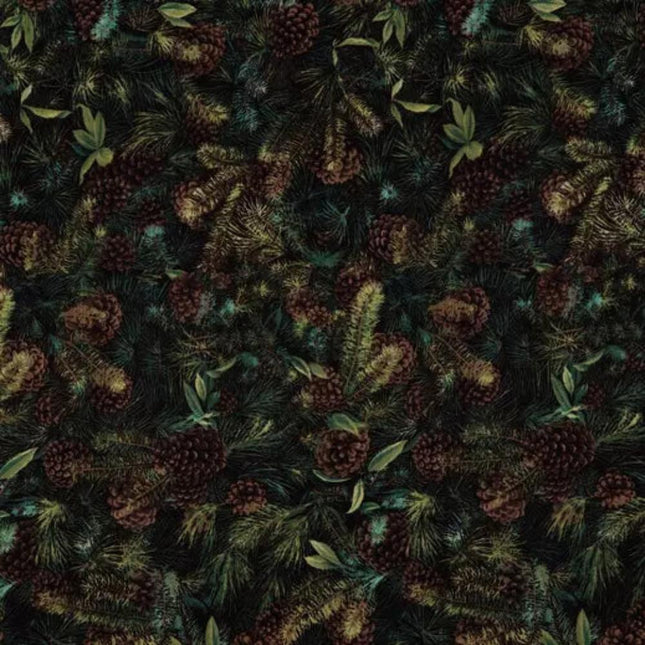 Packed Pines Cotton Calico Fabric
