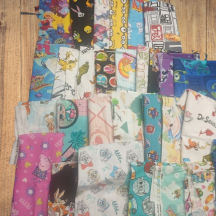 Assorted Character Fabric - 1 lb Scrap Bundle