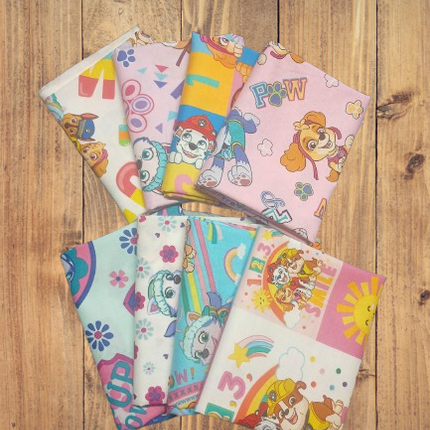 8 Half Yards  - Assorted Skye, Everest, and Friends Paw Patrol Half Yard Bundle
