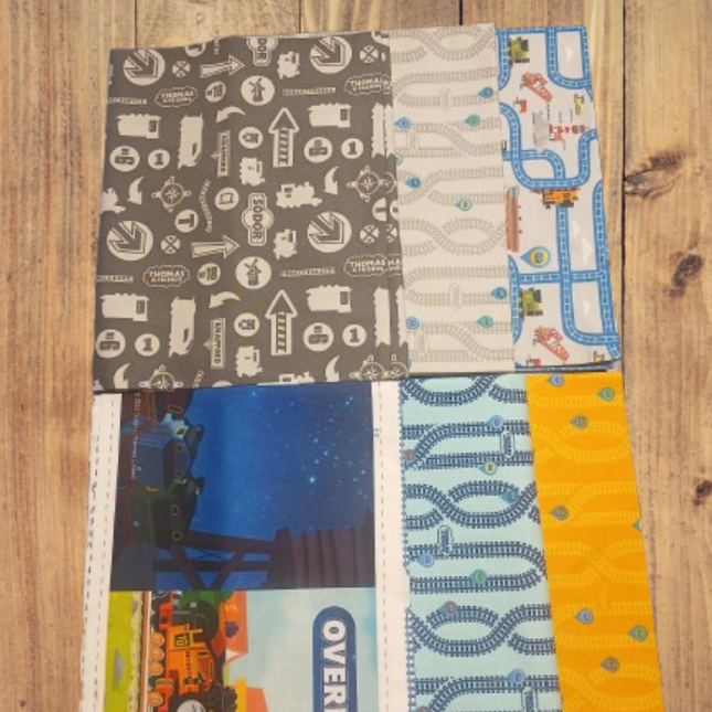 Thomas & Friends™ Full Steam Ahead Flat Fold Assortment 5 Yards & Book Panel Bundle Cotton Fabric