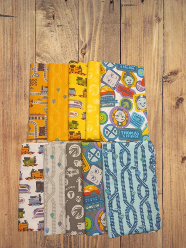 10 Fat Quarters - Thomas and Friends Full Steam Ahead Fat Quarter Bundle